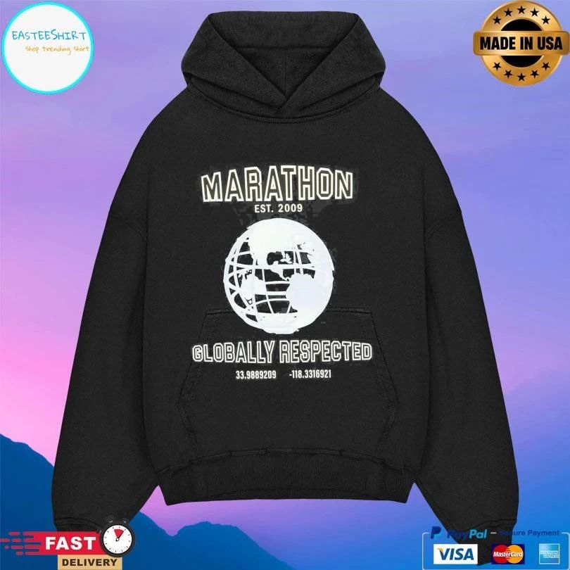Marathon Globally Respected Est 2009 T-shirts
