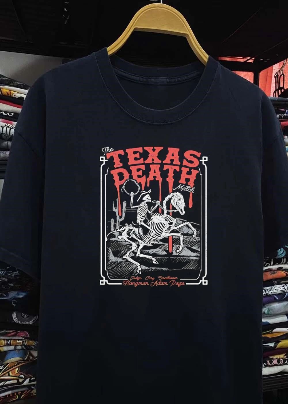 Judge Jury Executioner The Texas Death Match Hangman Adam Page Skeleton shirt