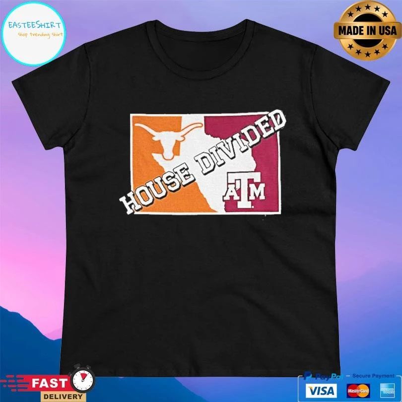 Texas Am Vs Texas Longhorns House Divided T-shirts