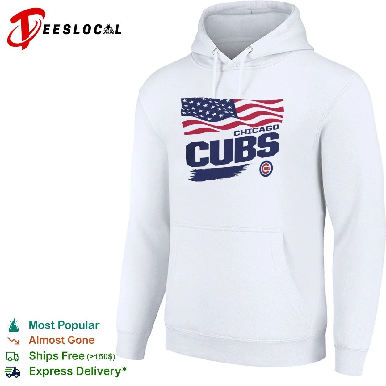 Chicago Cubs Waving Flag Chicago Cubs Starter T-shirt
