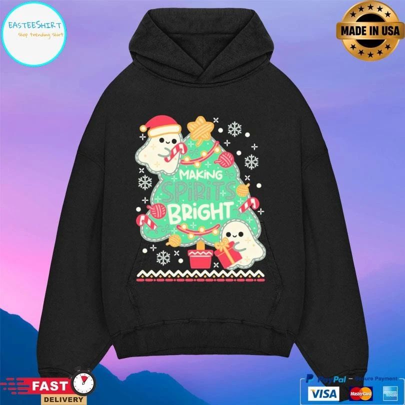 Making Cute Spirits Bright Christmas 2025 T-shirts