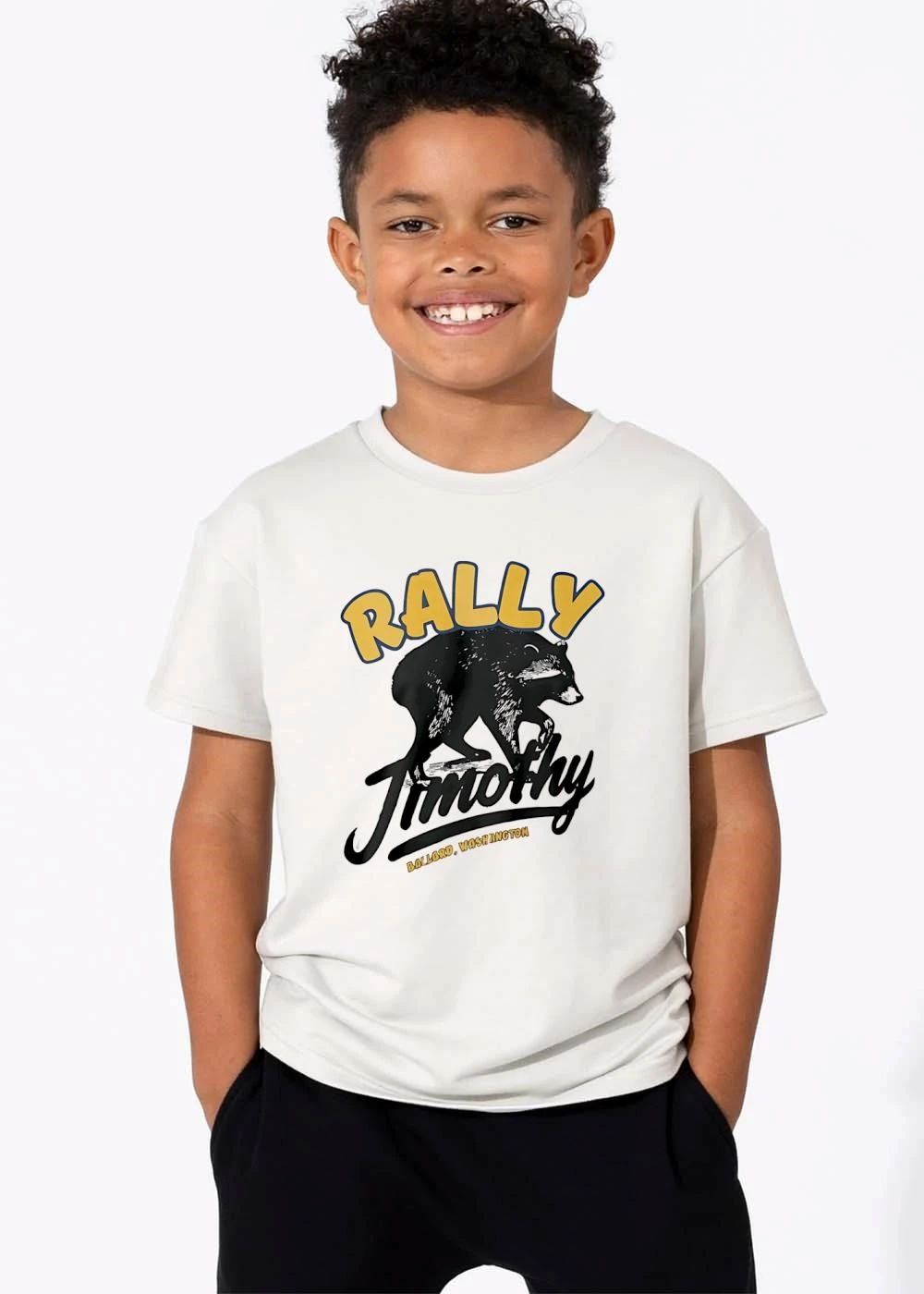 Rally Ballard Washington Timothy Walking Black Raccoon Line Art shirt