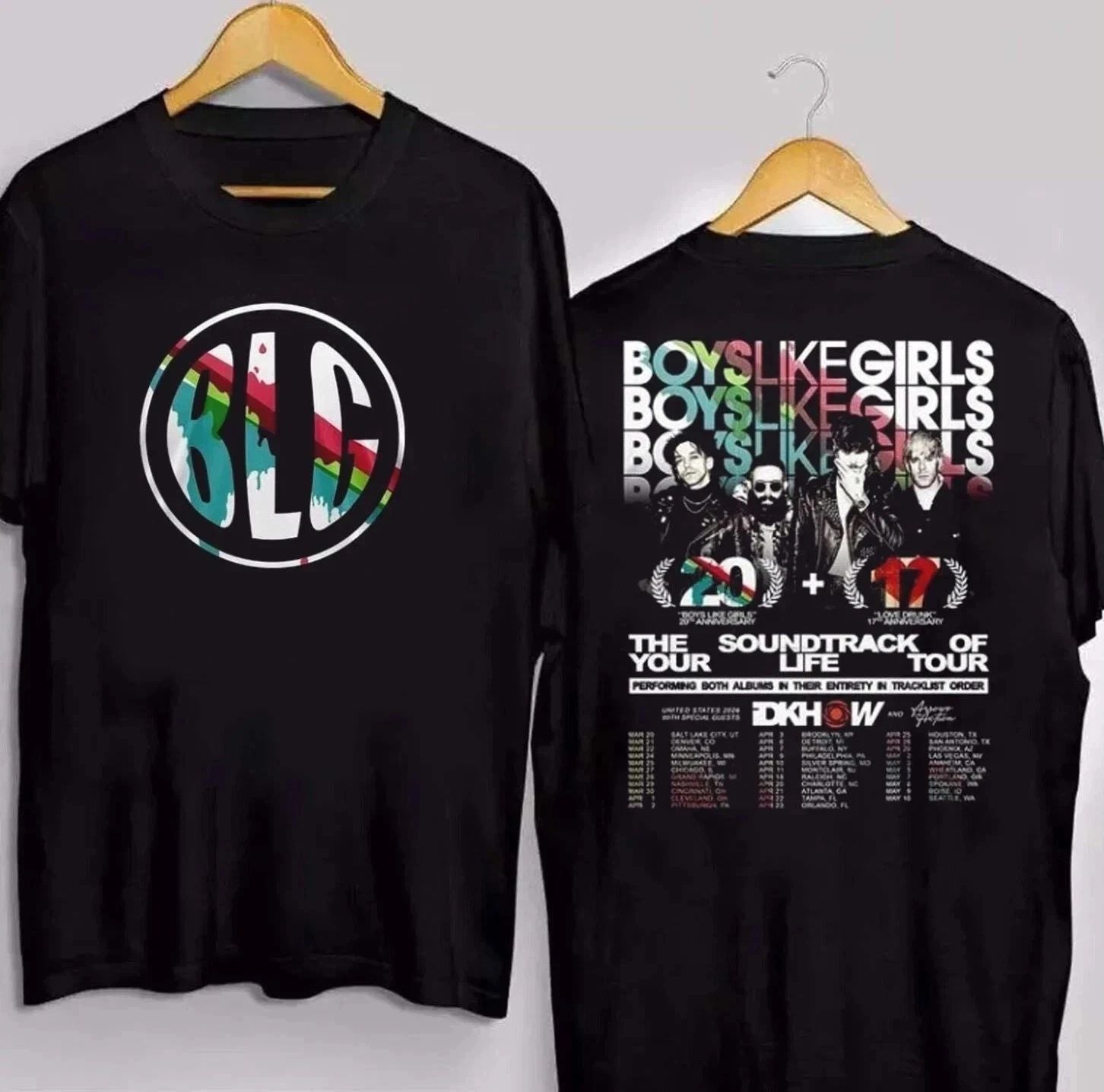 Boys Like Girls The Soundtrack Of Your Life 2026 Tour-2 Side T-Shirt