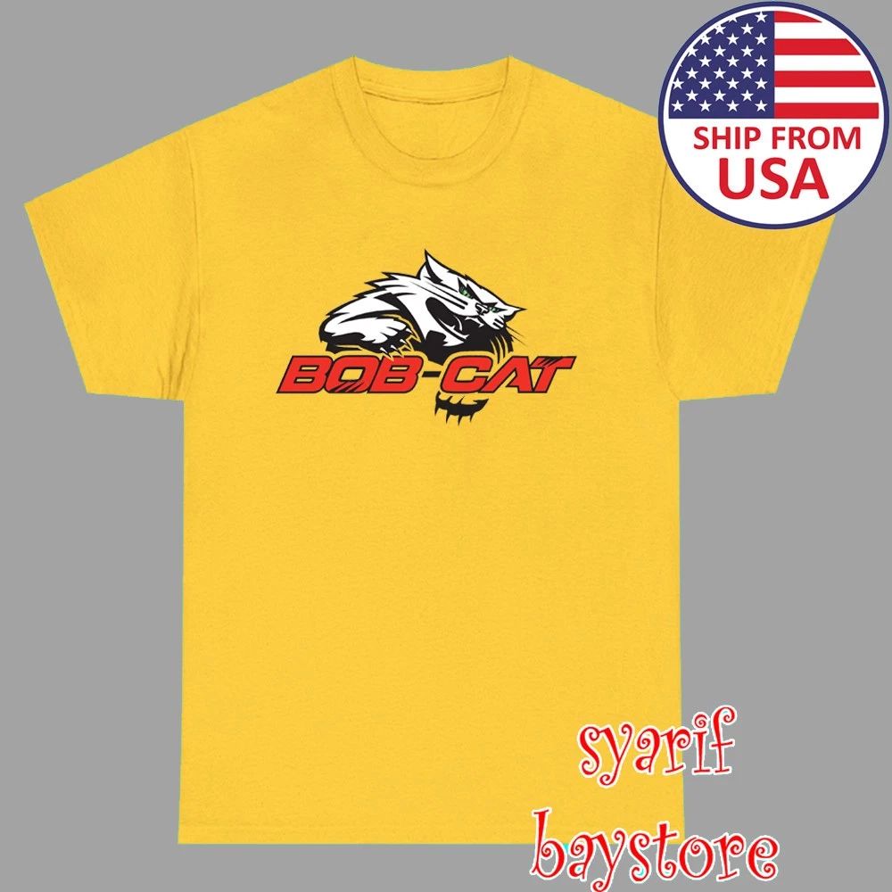 Bob-Cat Bobcat Mower Tractor Men's Daisy Yellow Size S to 5XL