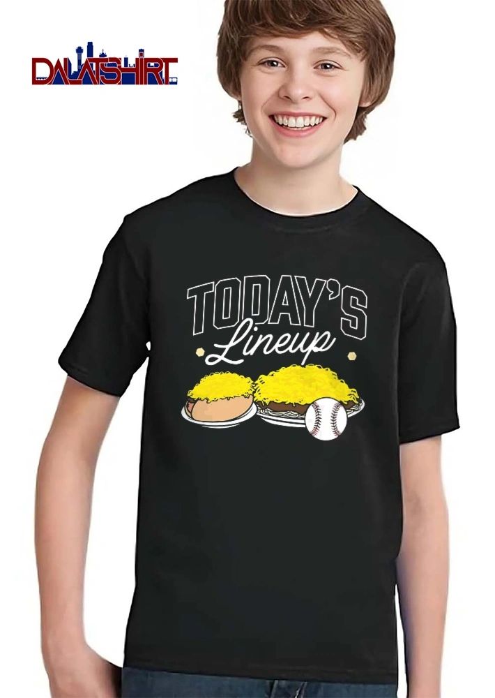 Todays Lineup Shredded Cheese Coney Chili Spaghetti Baseball shirt