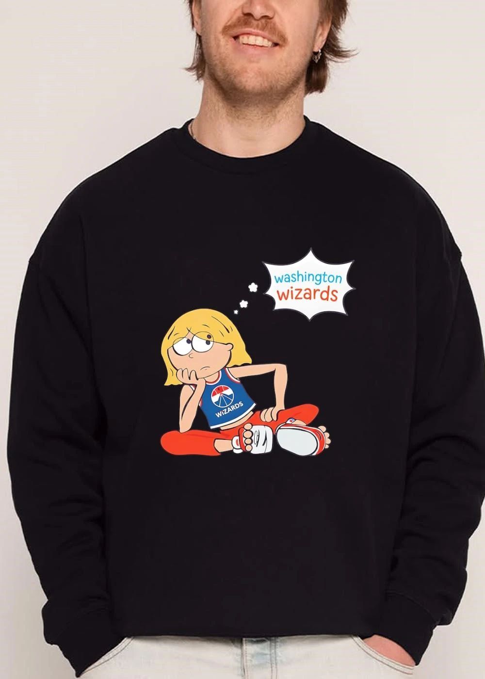 Premium Washington Wizards NBA Cartoon Blonde Girl Sitting Thinking Thought Bubble shirt