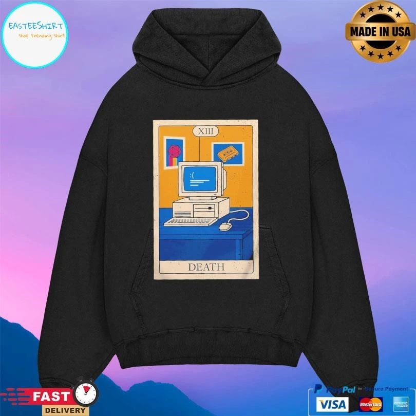 Death Blue Screen Tarot T-shirts