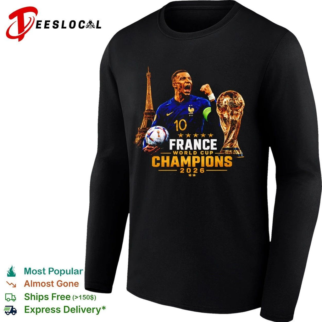 Kylian Mbappe France National Football Team World Cup Champions 2026 T-shirt