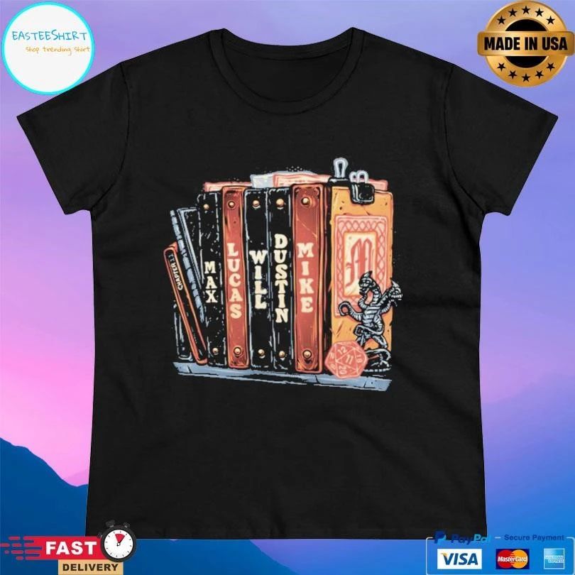 Start Of A New Chapter Book Max Lucas Will Dustin Mike T-shirts