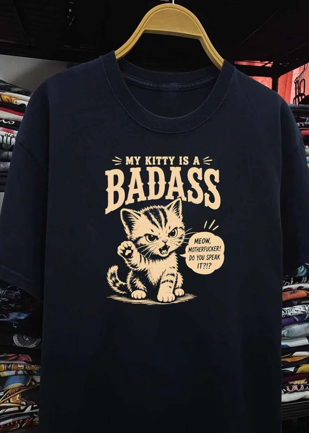 My Kitty Is A Badass Meow Motherfucker Do You Speak It shirt