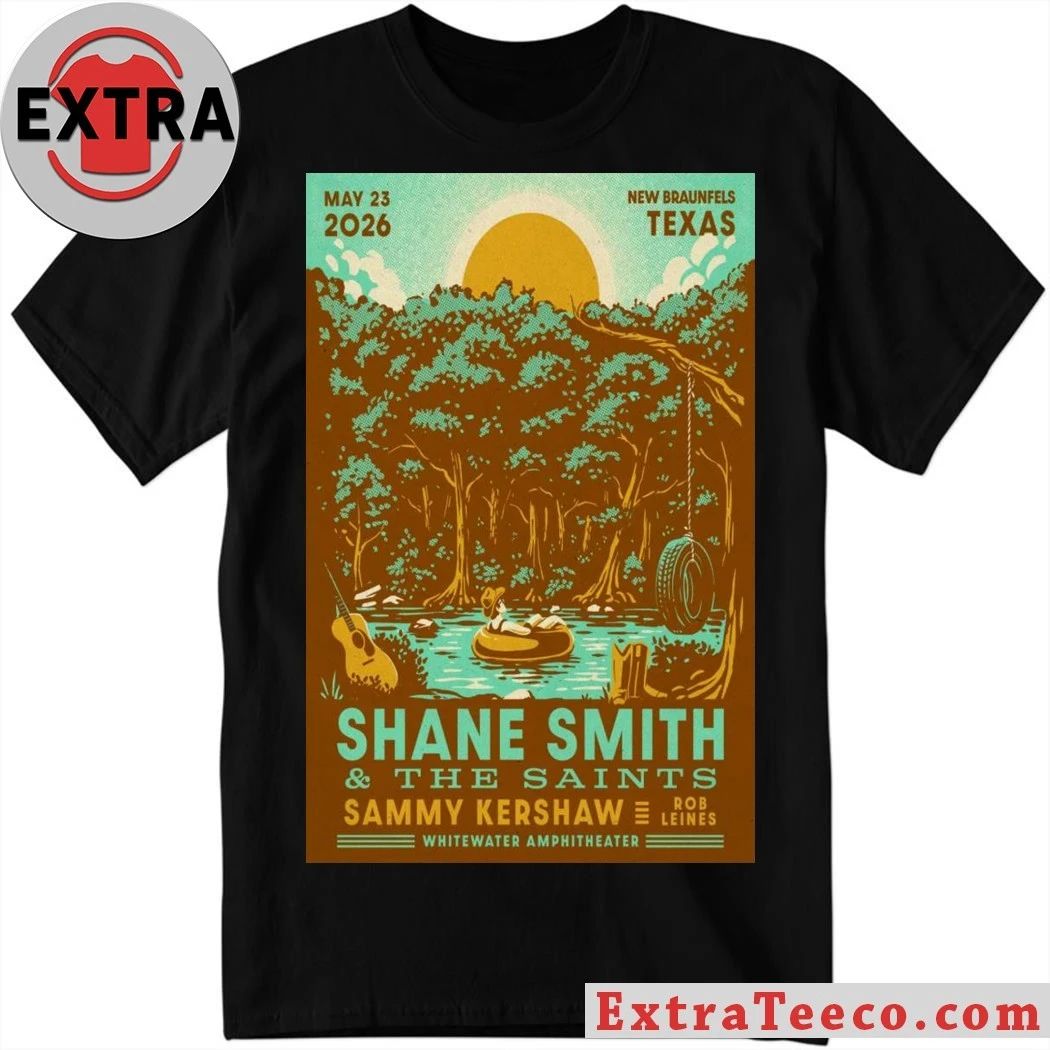 Shane Smith & The Saints May 23 2026 At Whitewater Amphitheater Show Poster Shirt