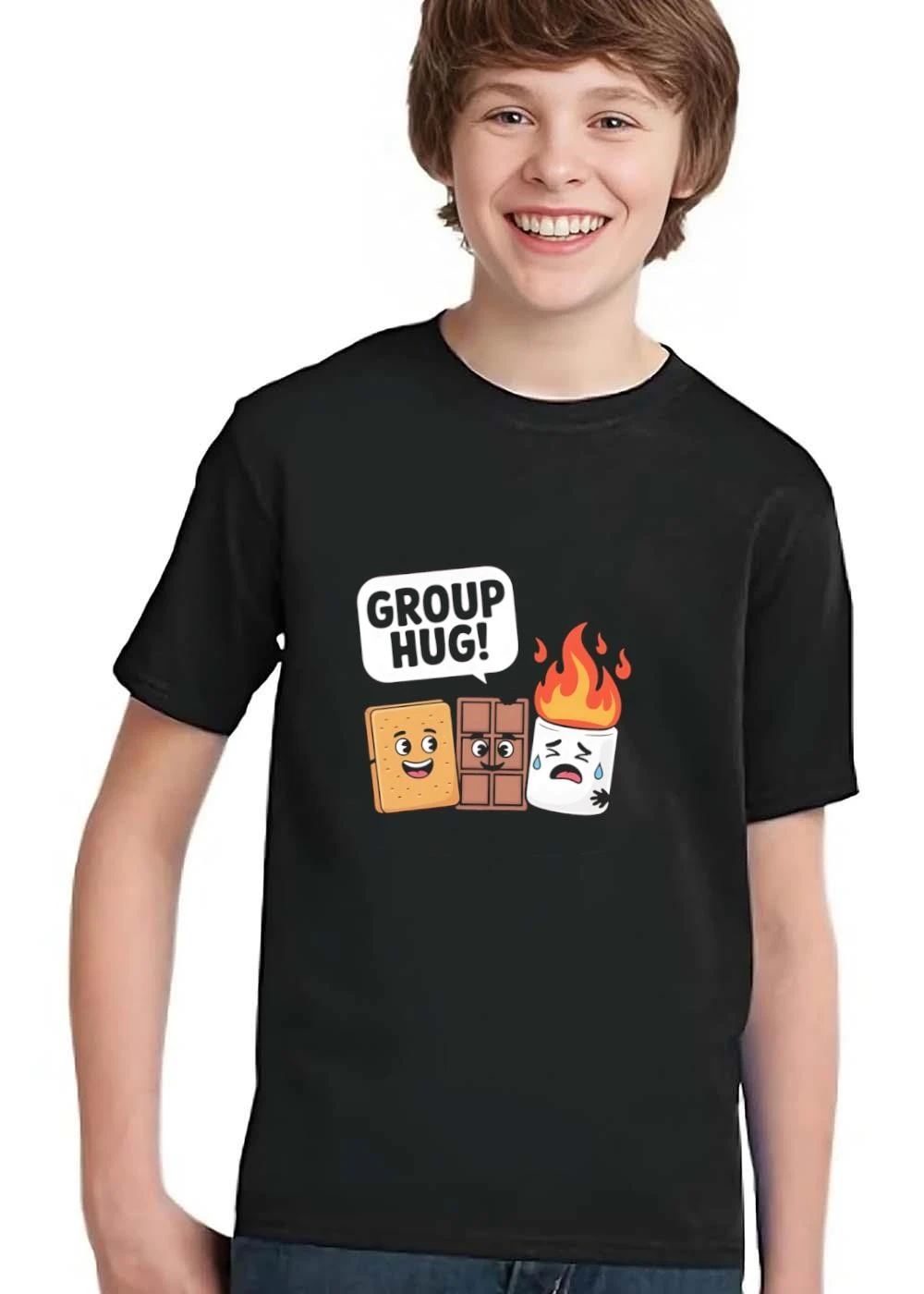 Group Hug Cartoon Graham Cracker Chocolate Flaming Marshmallow shirt