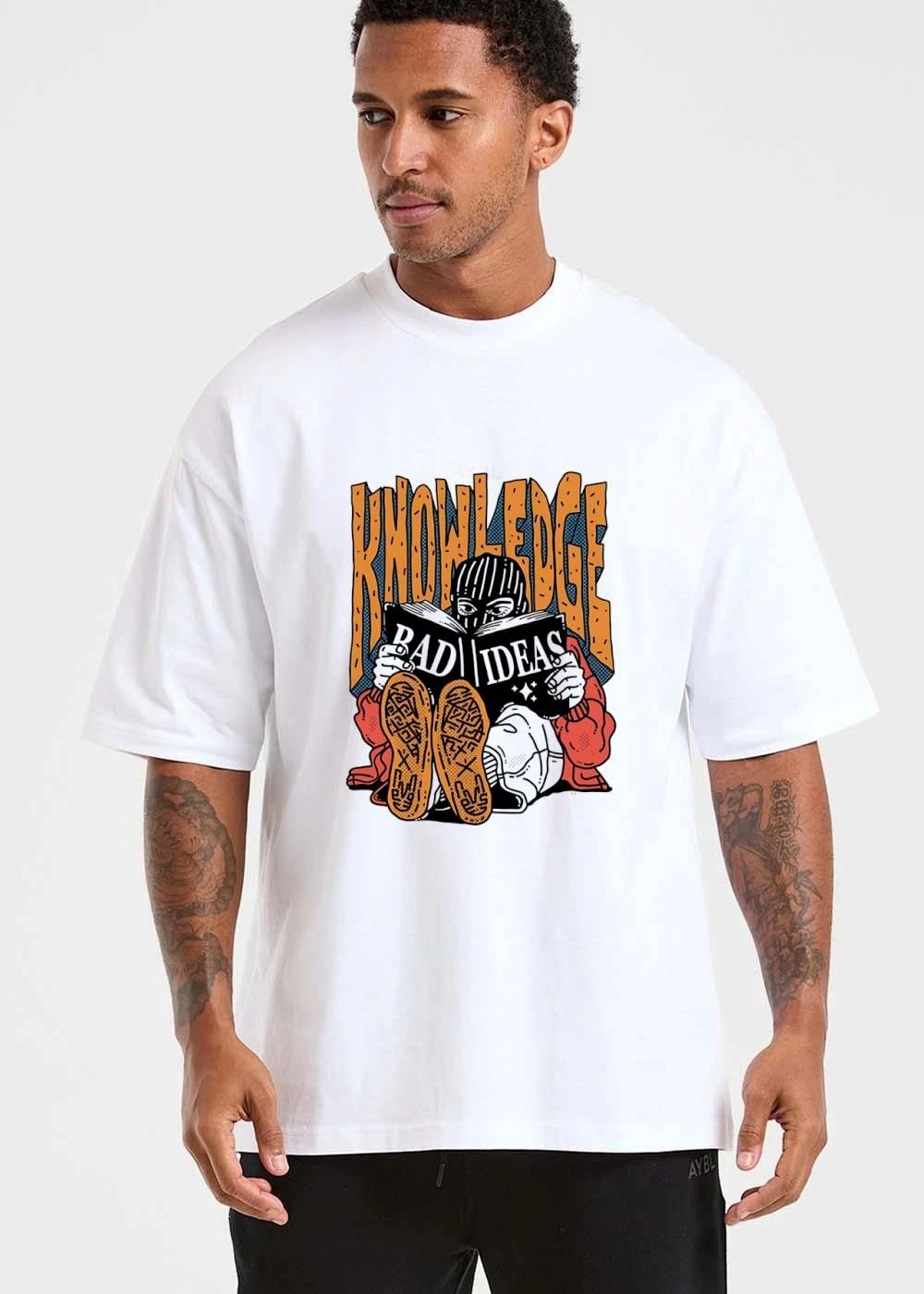 Knowledge Bad Ideas Elyski Balaclava Figure Reading Book Shoe Soles Halftone Cartoon shirt