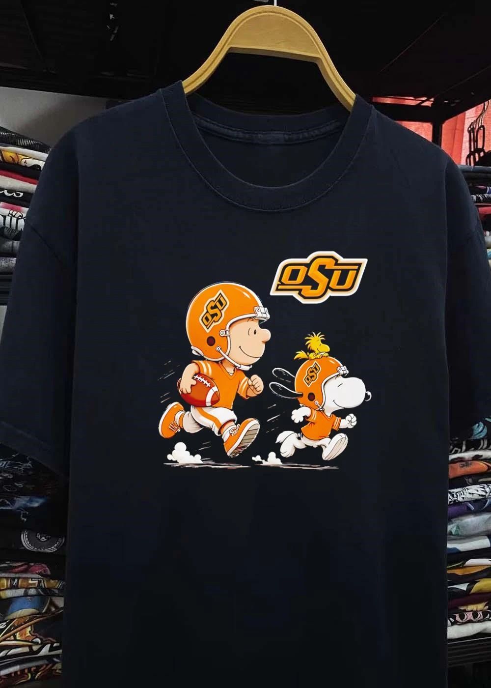 Peanuts Gang Oklahoma State University Football Running shirt