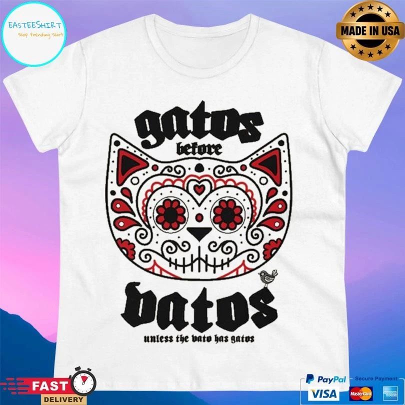 Gatos Before Vatos Dia De Los Meow Tos Ringer T-shirts