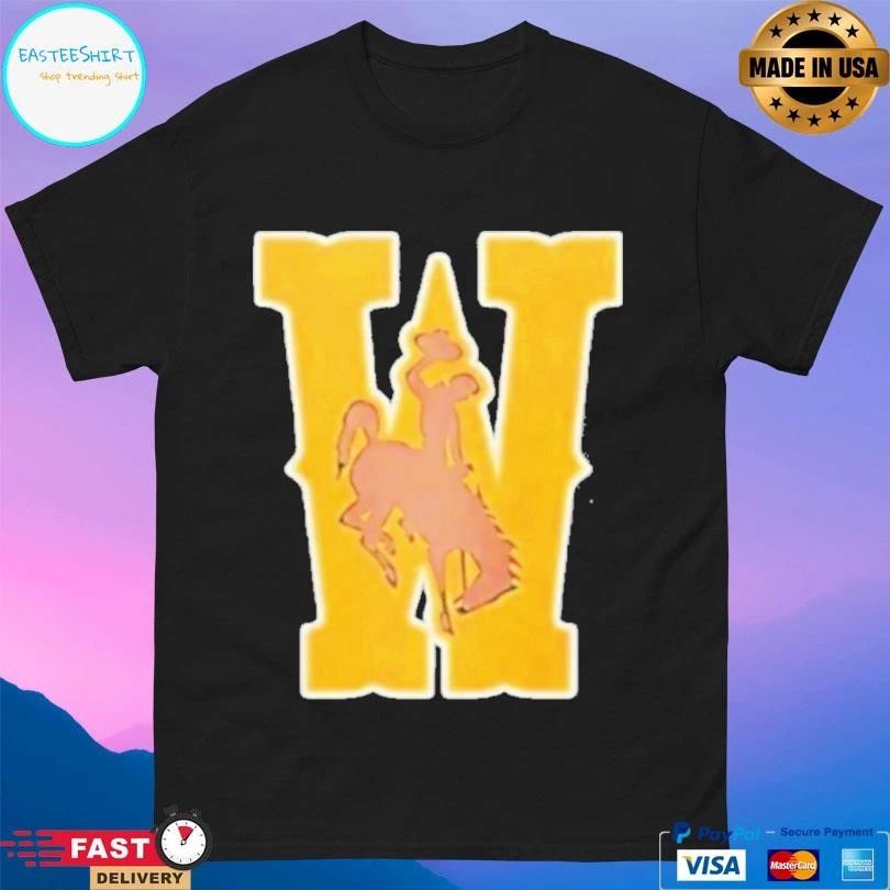 Wyoming Cowboys Wrestling Champion Brown Icon Logo T-shirts
