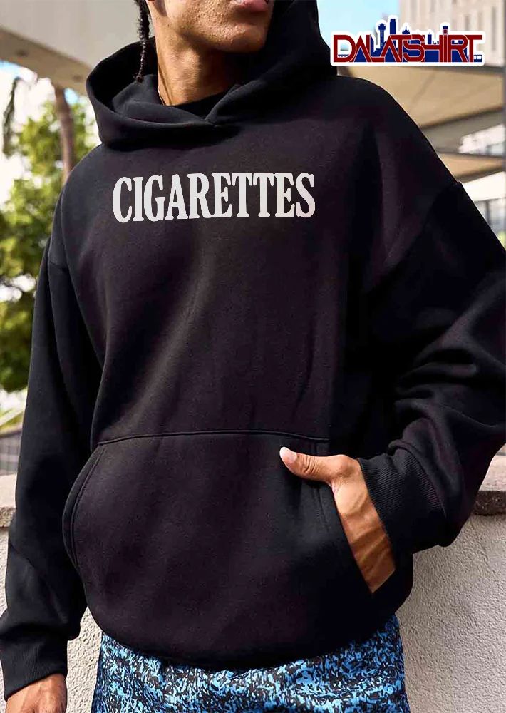 Cigarettes Vintage Cream Bold Condensed Serif Typography shirt