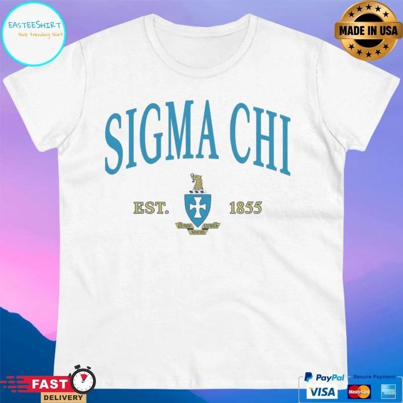 Sigma Chi Vintage Coat Of Arms Est 1855 T-shirts