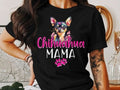 Cute Chihuahua Mama T-Shirt, Dog Lover Gift, Women Casual Wear, Graphic Tee for
