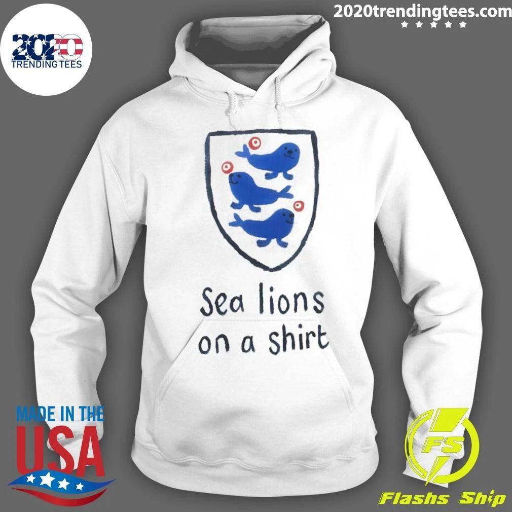 England National Football Sea Lions On A Shirt