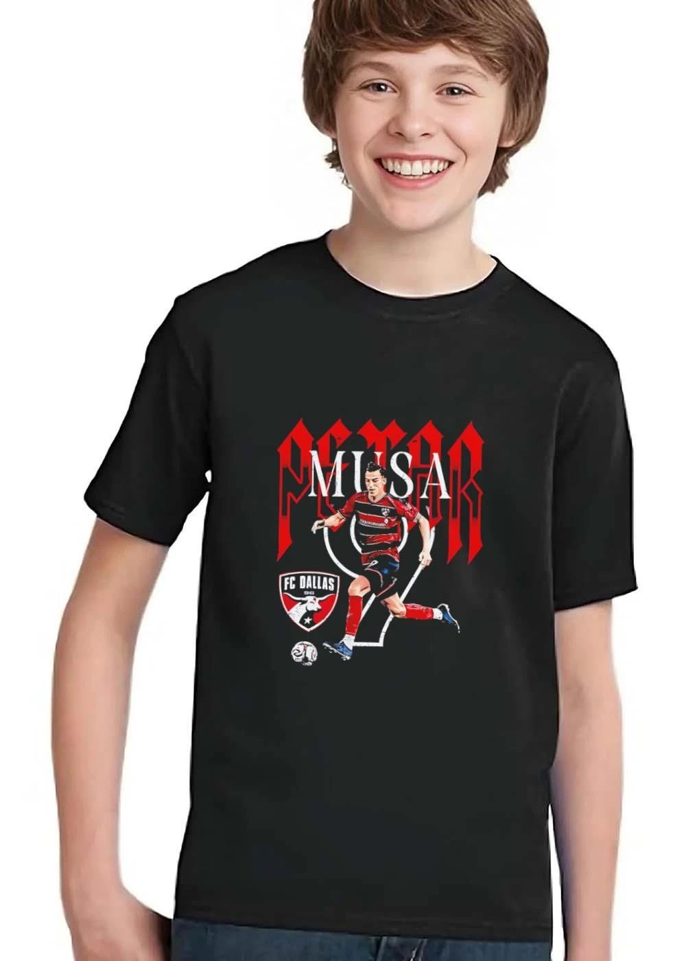 Fc Dallas Petar Musa 96 Soccer Player Dribbling Ball Crest shirt