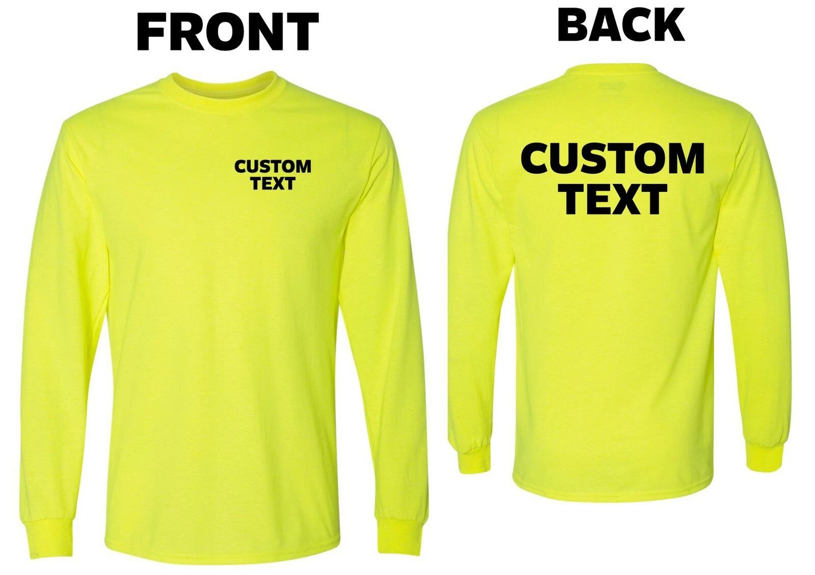 Custom T-Shirt DryBlend® 50/50 Long Sleeve, Personalized, Add Your Own Text