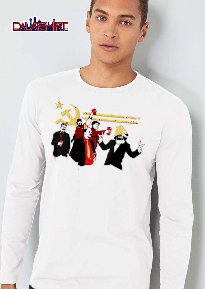 Communist Leaders party Hammer Sickle red Cups shirt