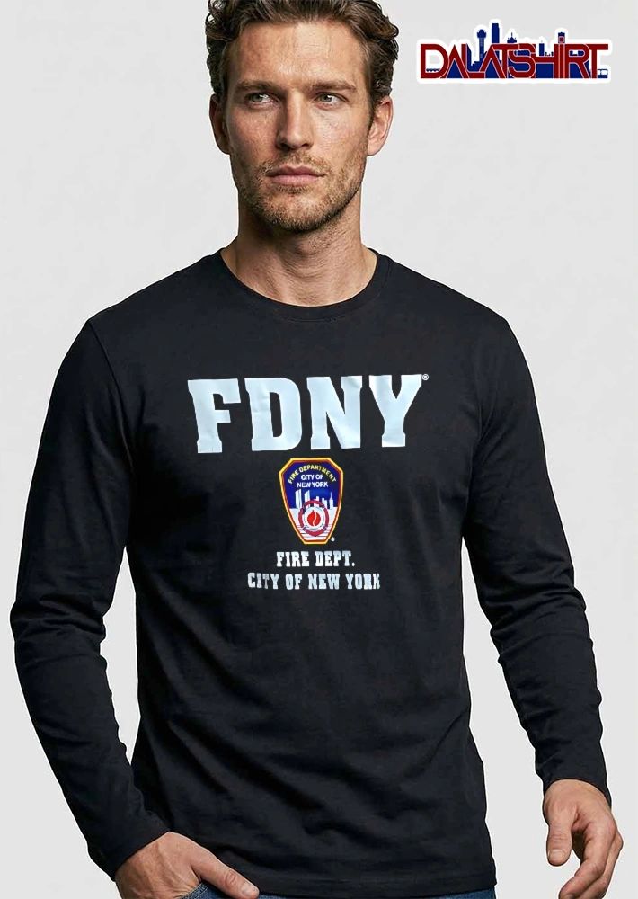 Fdny Fire Dept City Of New York Shield Emblem Nyc Skyline Flame shirt
