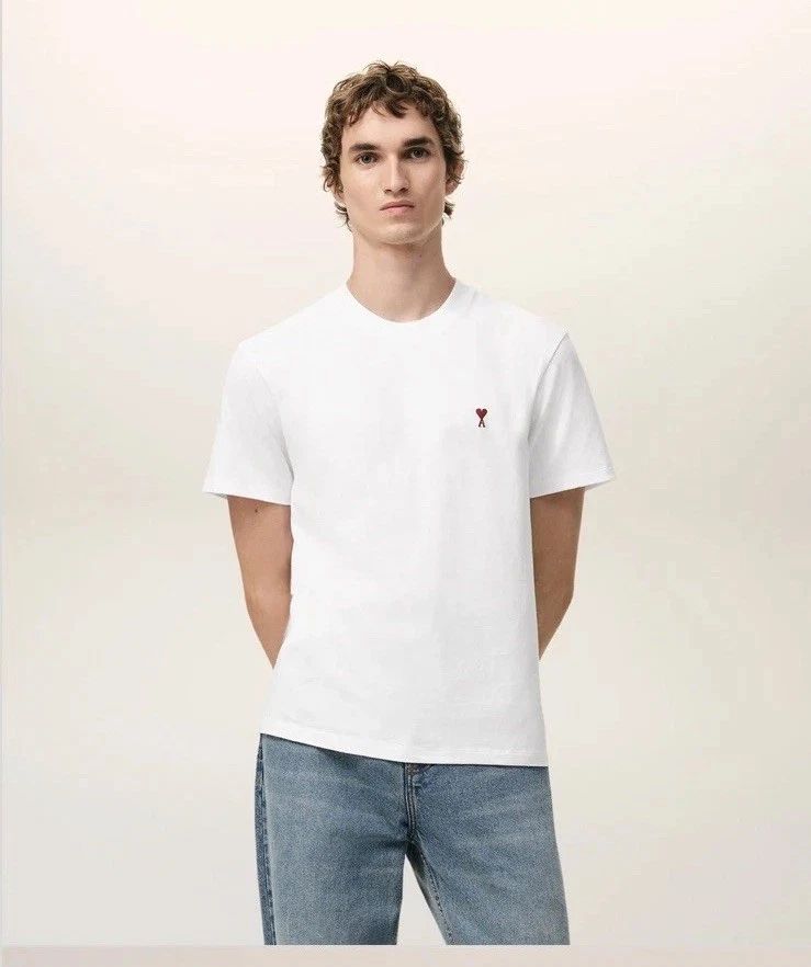 Ami Paris T-shirt | Uni SEX Alexandre Mattiussi De Coeur Heart White