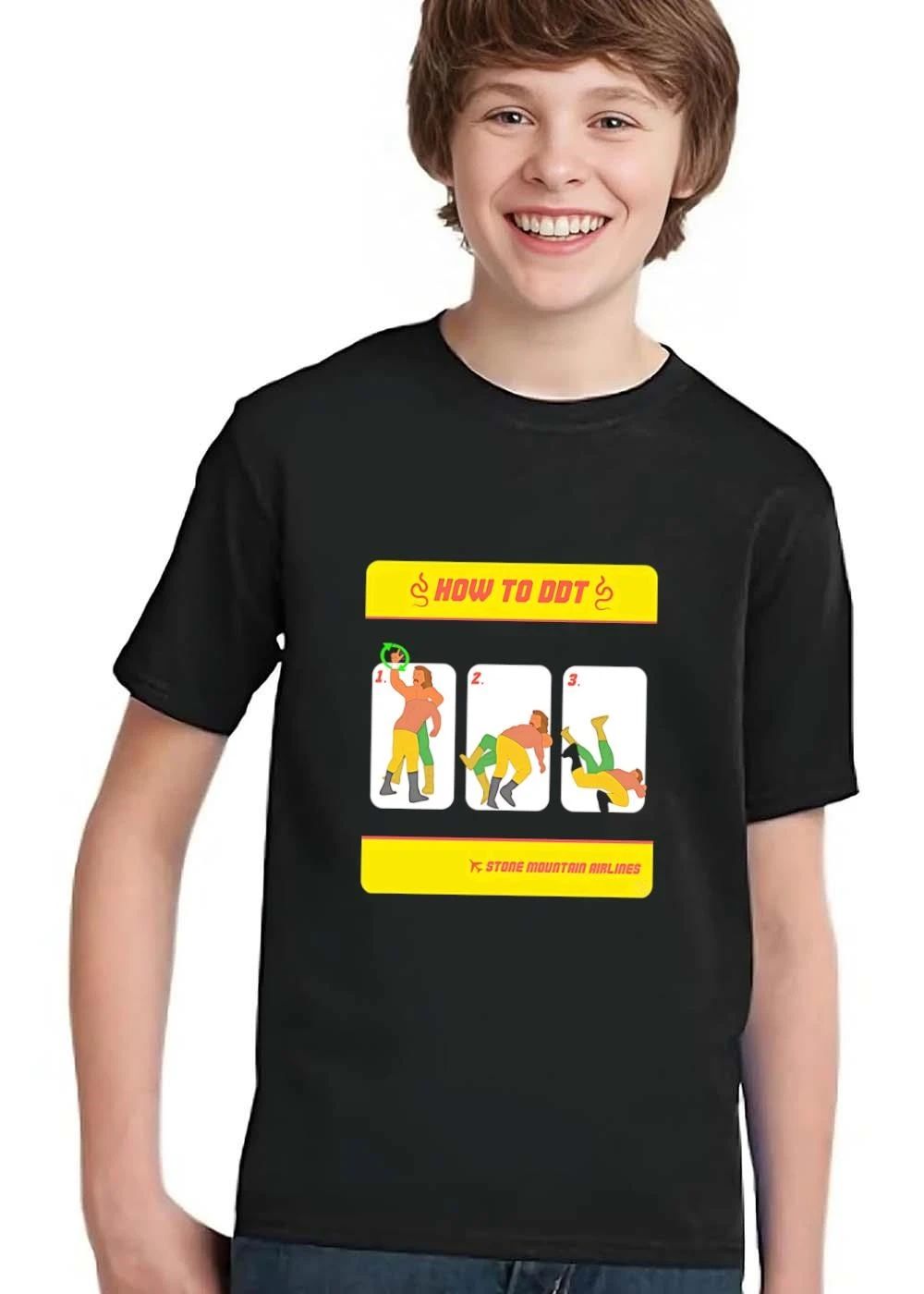 How To Ddt Stone Mountain Airlines Cartoon Wrestler Performing Move Sequence shirt