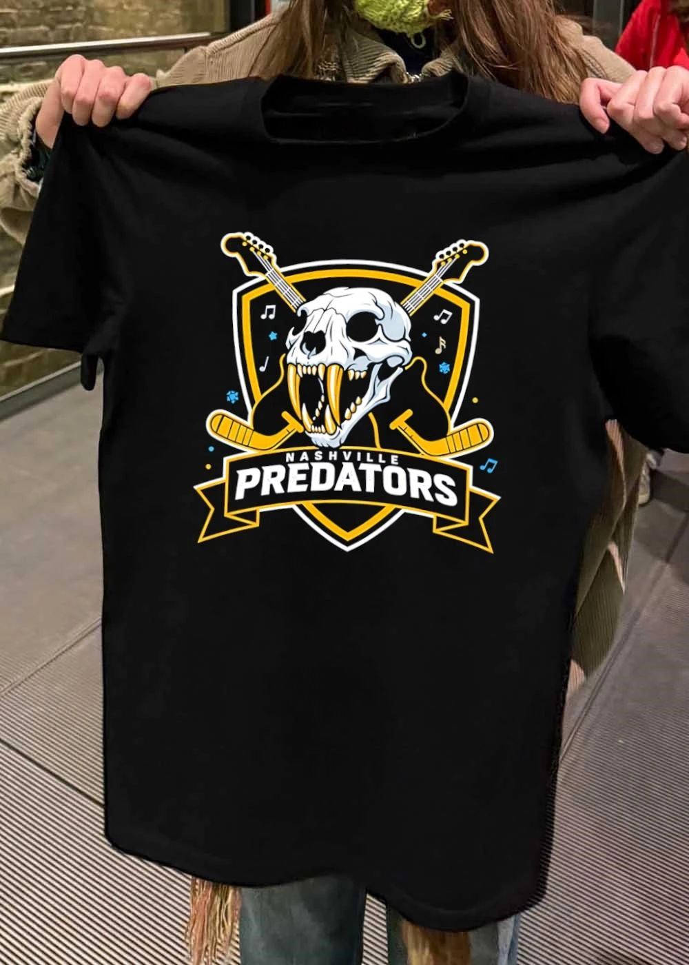 Nashville Predators Logo Music And Hockey Skull shirt