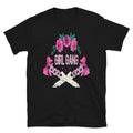 Pink Flowers Girl Gang Classic Trendy Design Casual T-Shirt
