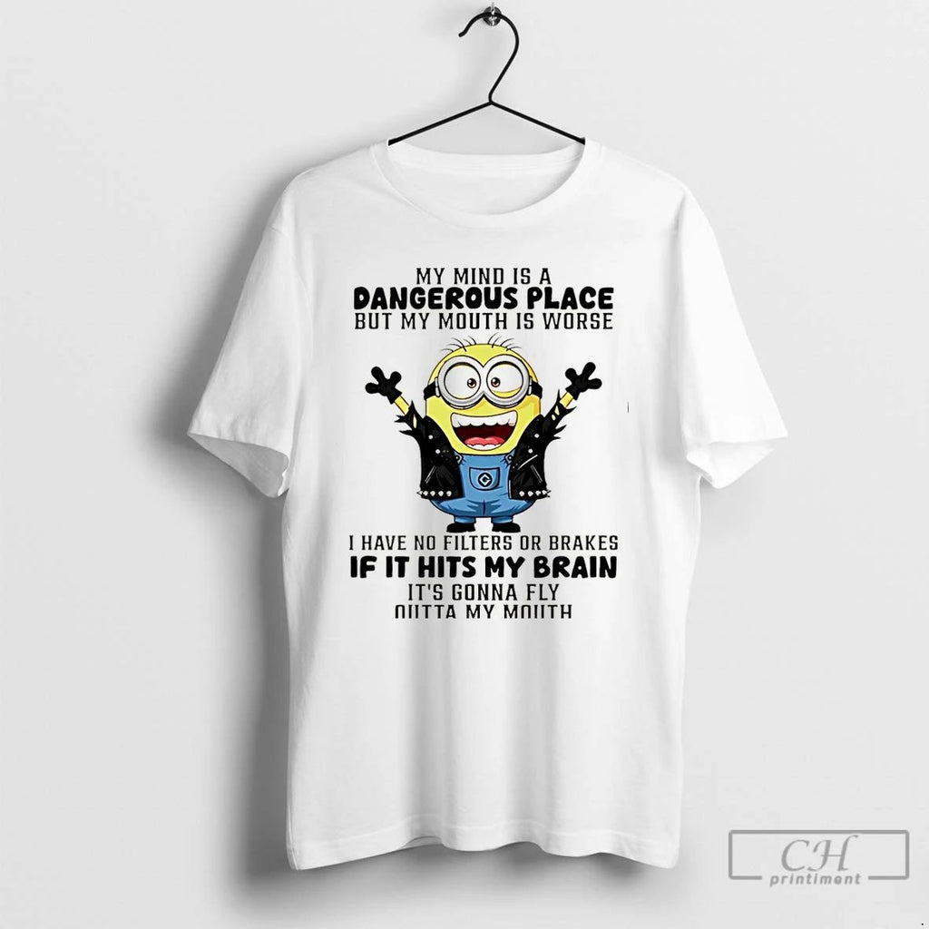 Premium Minion My Mind Is A Dangerous Place But My Mouth Is Worse Christmas