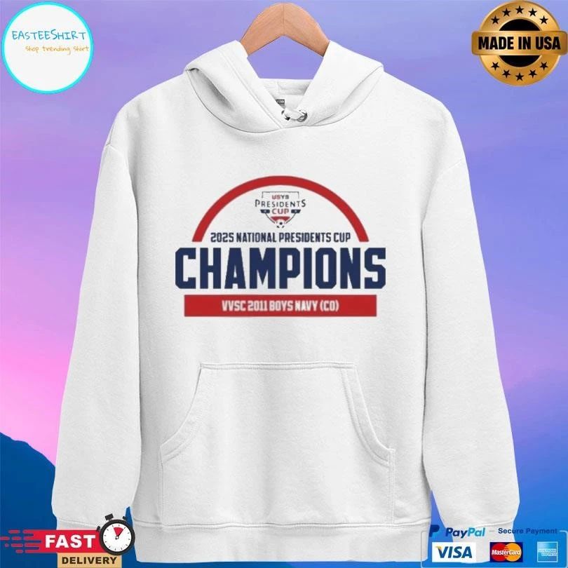 Vvsc 2011 Boys Navy 2025 Usys National Presidents Cup Champions T-shirts