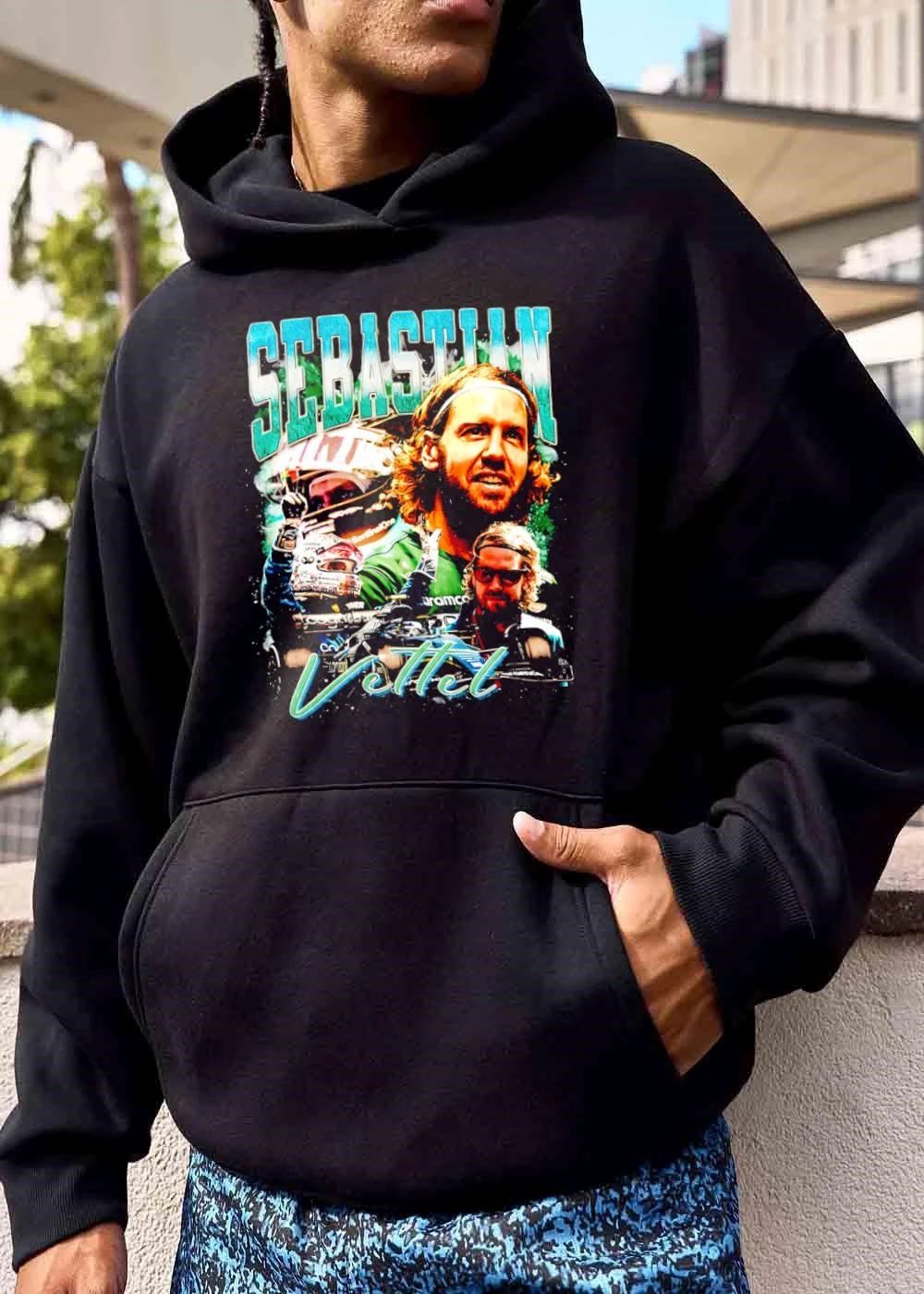Sebastian Vettel F1 Racing Driver Helmet Photo Collage Bootleg shirt