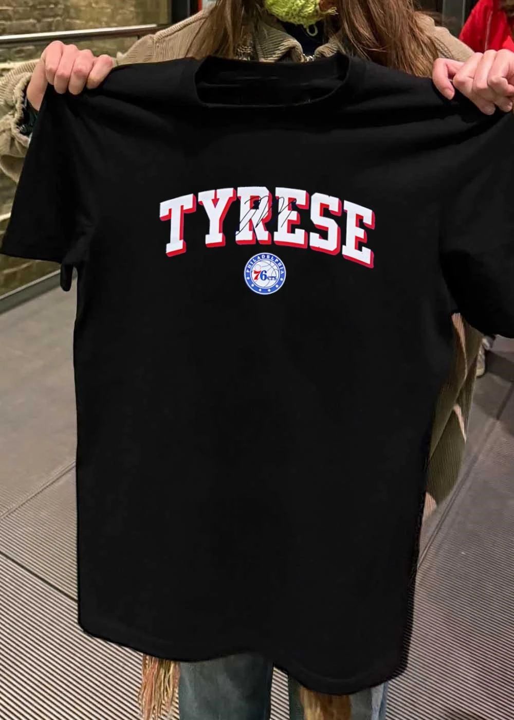Tyrese Signature Philadelphia 76ers shirt
