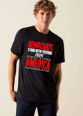 Democrats Stand With Everyone Except America Red White Typography Star Lines shirt
