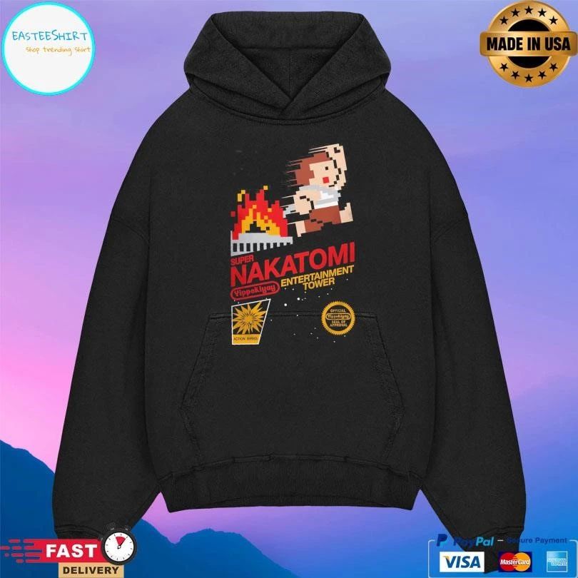 Super Nakatomi Yippe Kiyay Entertainment Tower T-shirts