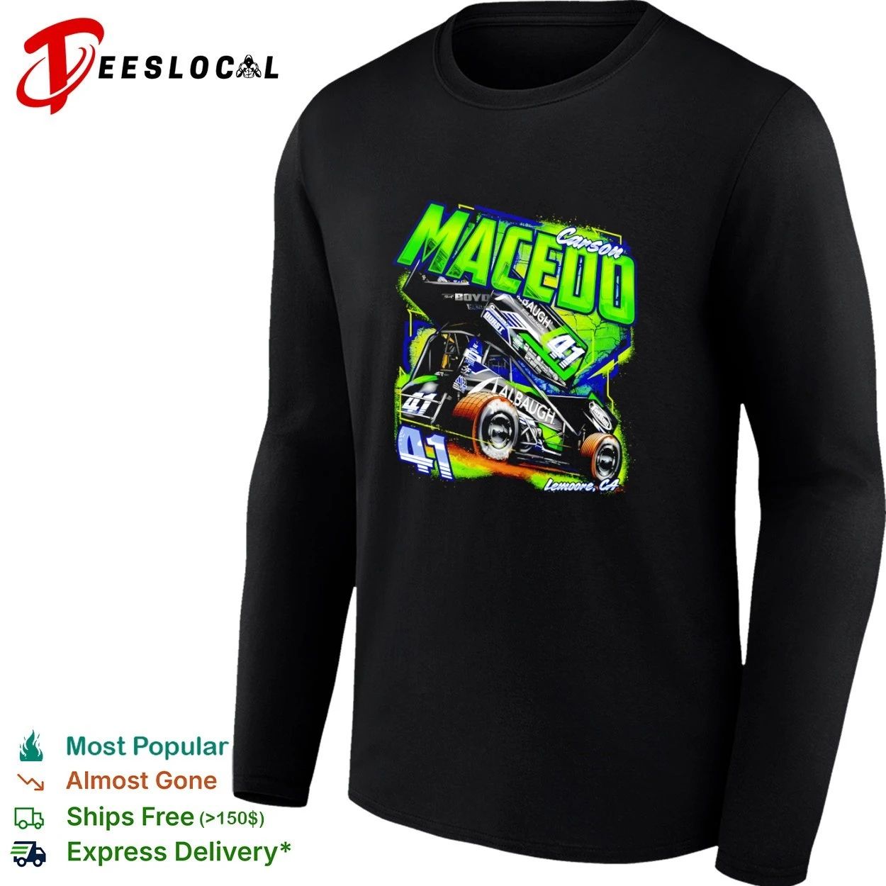 Carson Macedo 41 Albaugh Sprint Car Lemoore CA T-shirt