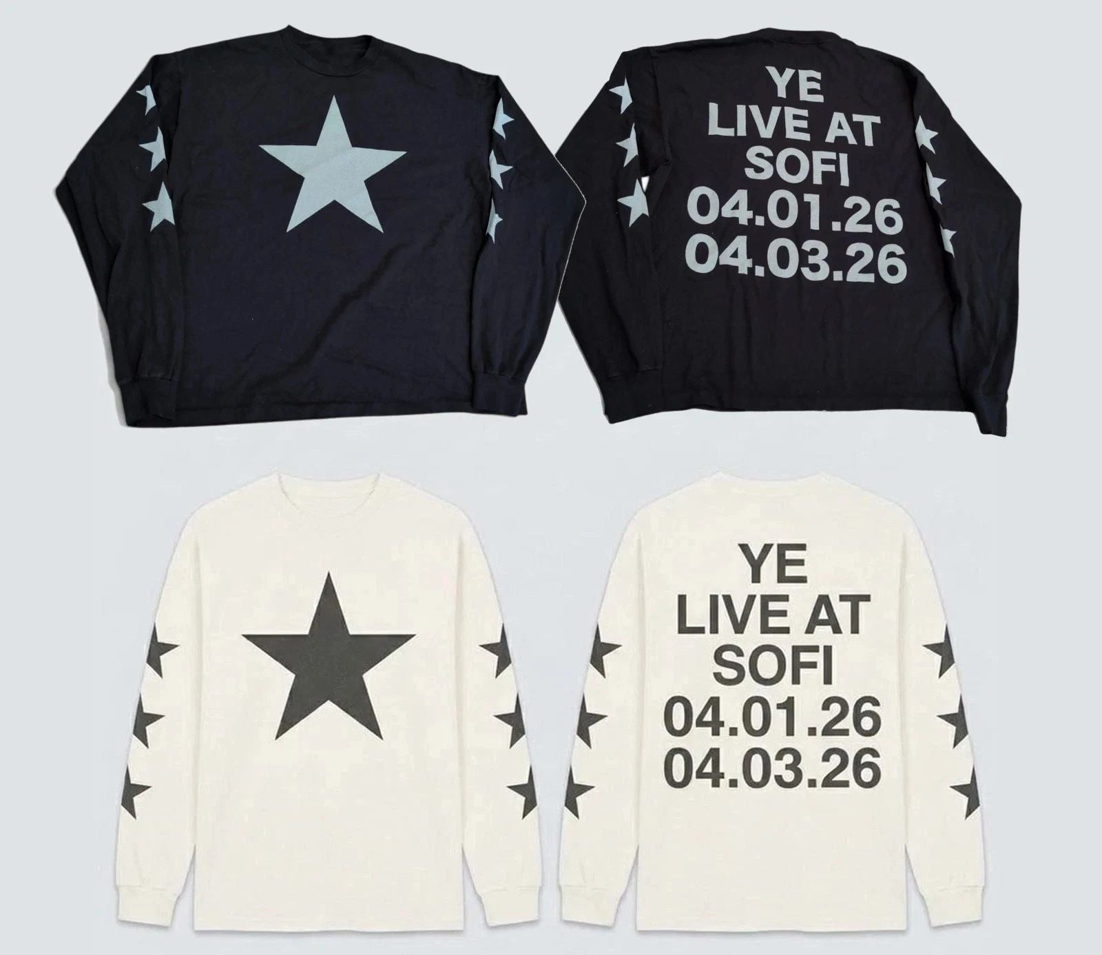 Kanye West BULLY Long Sleeve T-Shirt, New 2026 Live At Sofi Merch reprint Shirt