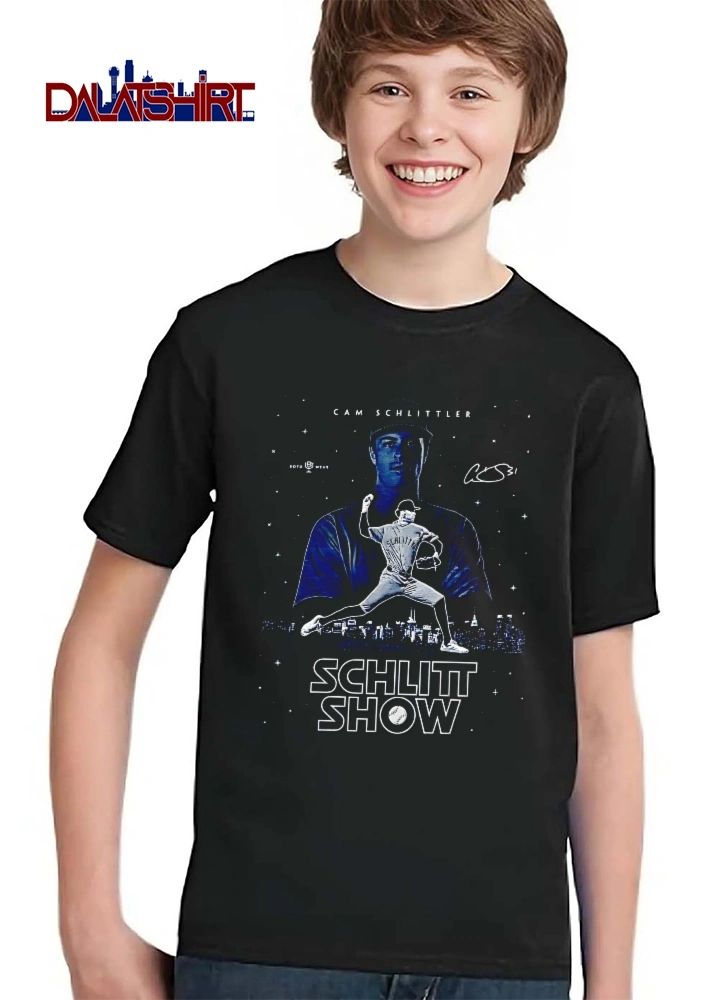 Roto Wear Schlitt Show Cam Schlittler Pitcher Motion Player Portrait City Skyline Stars shirt