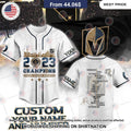 Vegas Golden Knights Stanley Cup Champions 2023 Custom White Baseball Jersey
