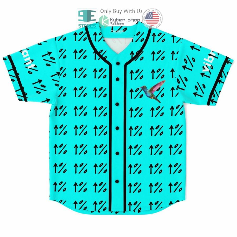 BEST Vibrant Holo 99 cyan Baseball Jersey