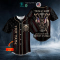 BEST Viking By Blood American By Birth Patriot By Choice Skull Personalized Baseball Shirt