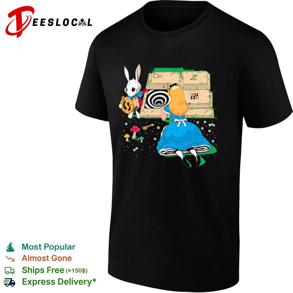 Alice in Wonderland and Ctrl Z shirt
