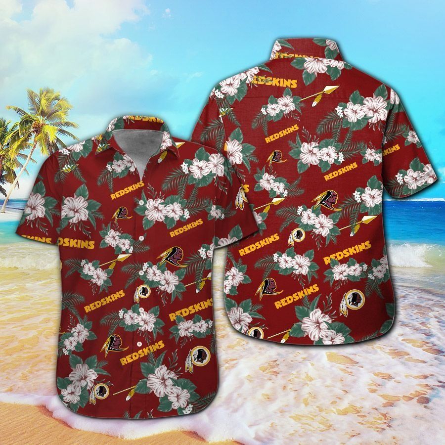 Washington Redskins Tropical Hawaiian Short Sleeve Shirt