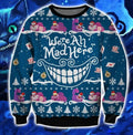 We’re All Mad Here Cheshire Cat Ugly Christmas Sweater
