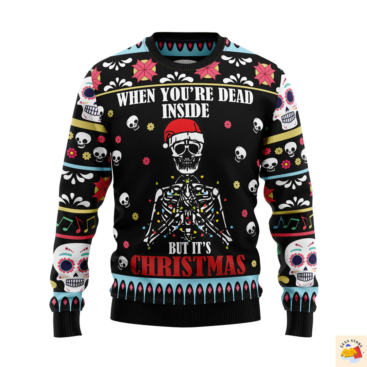 When You’re Dead Inside Ugly Christmas Sweater
