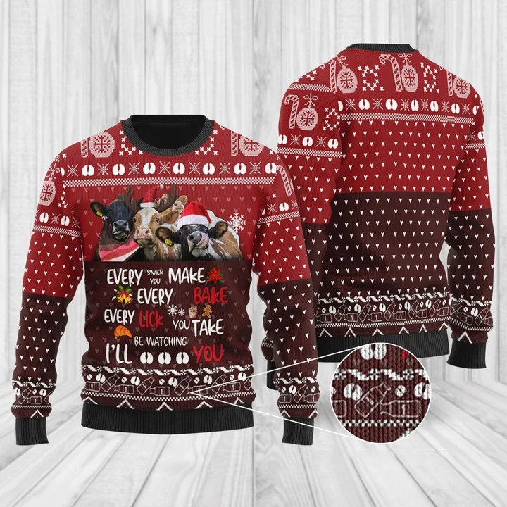 Xmas Cows Ugly Christmas Sweater