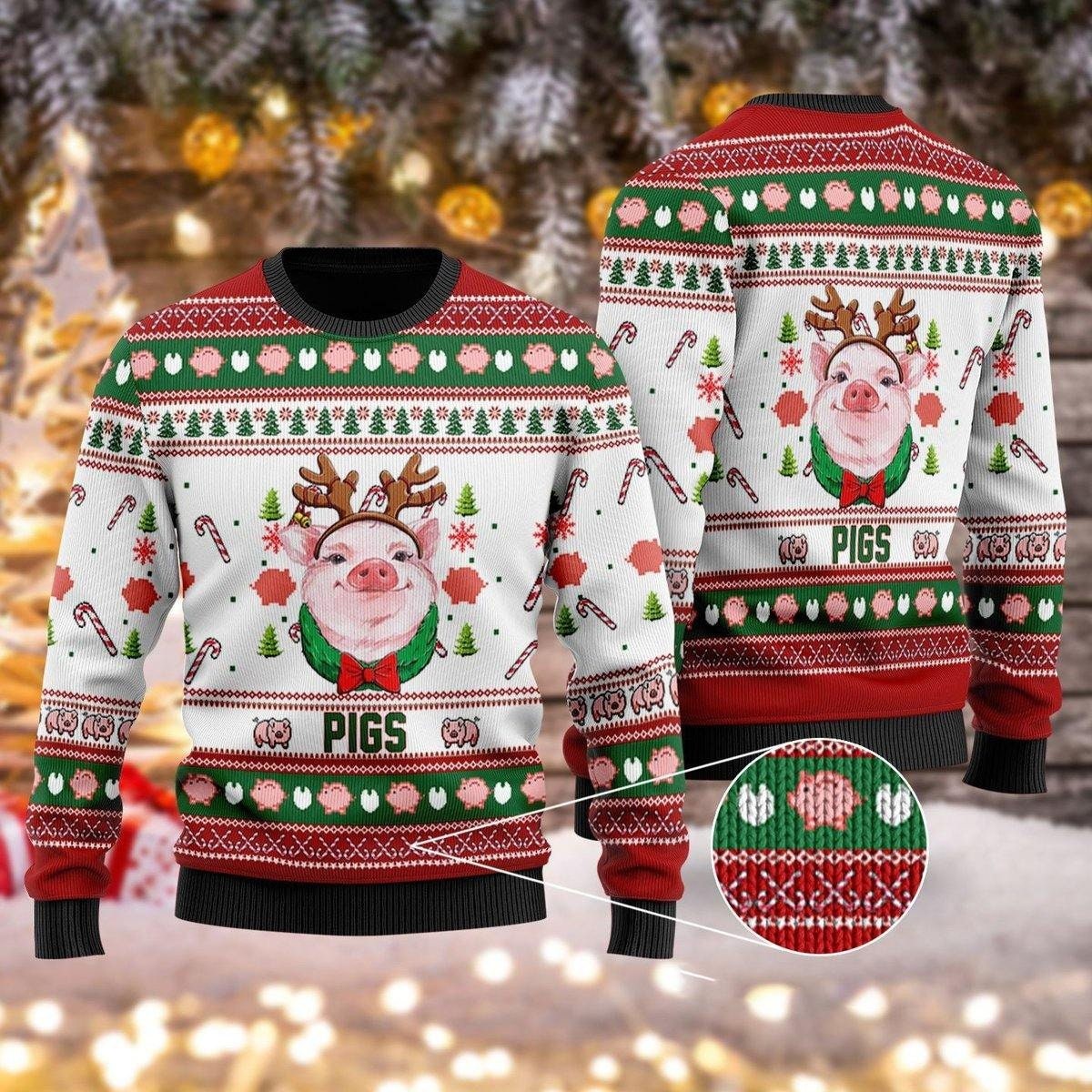 Xmas Pig Ugly Christmas Sweater